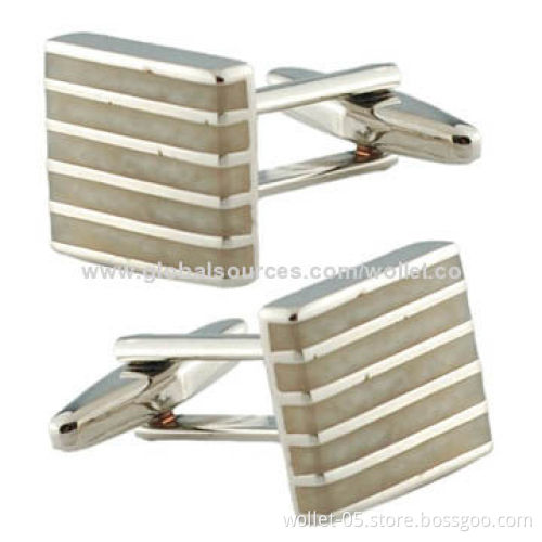 Fashion Enamel Cufflinks, Made of 316L Stainless Steel with High Polishing, Accept Customization